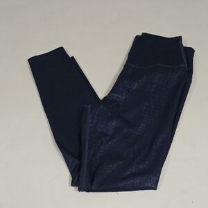 Carbon38 Small Navy High Rise Metallic Crocodile Print Leggings